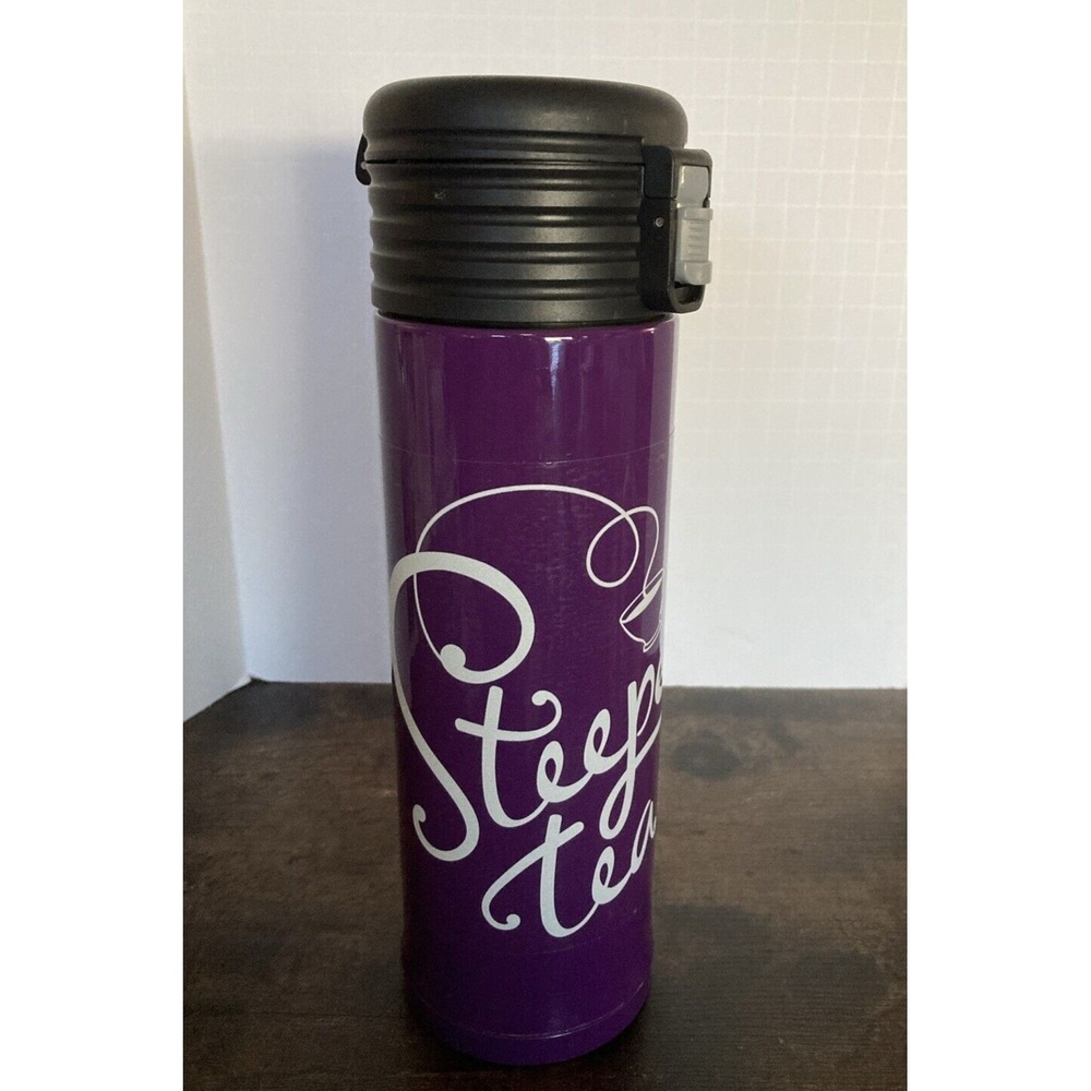 Tumbler With Infuser & Lockable Lid Purple 12 oz Stainless Steel Steeped Tea